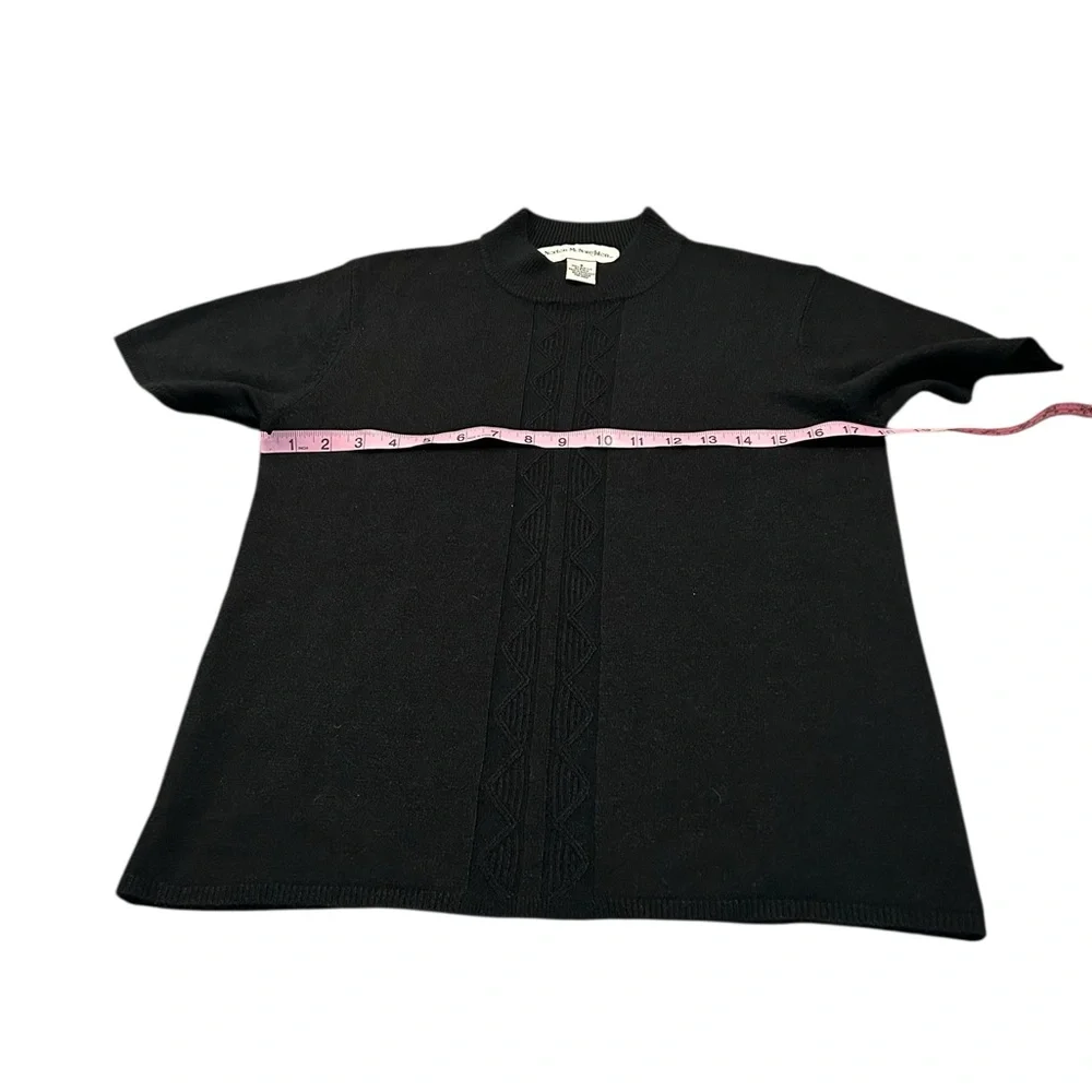 NORTON MCNAUGHTON short sleeve acrylic sweater